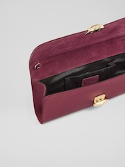 LK Bennett Red Burgundy Daisy Clutch - Image 3 of 3