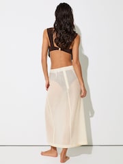 Reiss Neutral Rosa Cotton-Blend Gauze Wrap Beach Skirt - Image 5 of 6