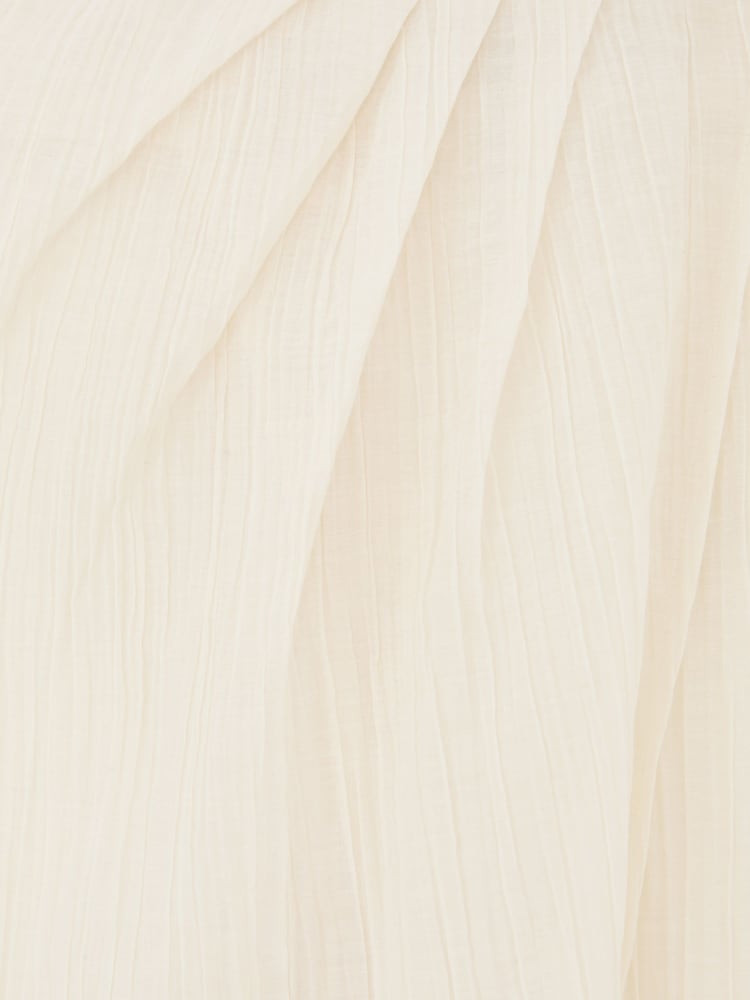 Reiss Neutral Rosa Cotton-Blend Gauze Wrap Beach Skirt - Image 6 of 6