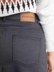 Weird Fish Black Juda Longline Denim Skirt - Image 5 of 7
