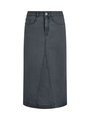 Weird Fish Black Juda Longline Denim Skirt - Image 6 of 7
