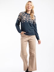 Azul - Weird Fish Miska Fair Isle Pattern Jumper - Imagen 3 de 8