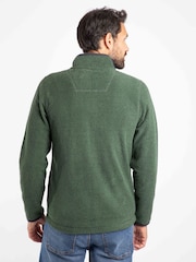 Weird Fish Blue Merrill Full Zip Textured Fleece - Image 2 of 7