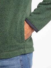 Weird Fish Blue Merrill Full Zip Textured Fleece - Image 5 of 7