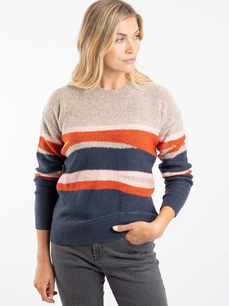 Weird Fish Cream Chiltern Intarsia Knitted Jumper - Image 1 of 6 Weird Fish Cream Chiltern Intarsia Knitted Jumper - Image 1 of 6
