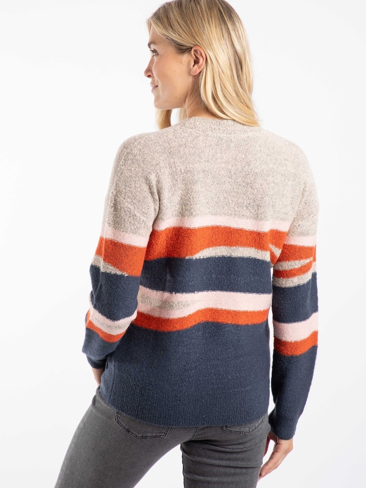 Weird Fish Cream Chiltern Intarsia Knitted Jumper - Image 2 of 6 Weird Fish Cream Chiltern Intarsia Knitted Jumper - Image 2 of 6