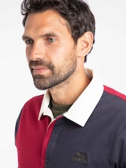 Weird Fish Red Lyon Colourblock Rugby Shirt - Image 4 of 7