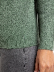 Weird Fish Green Arelia Ikat Knitted Jumper - Image 5 of 6