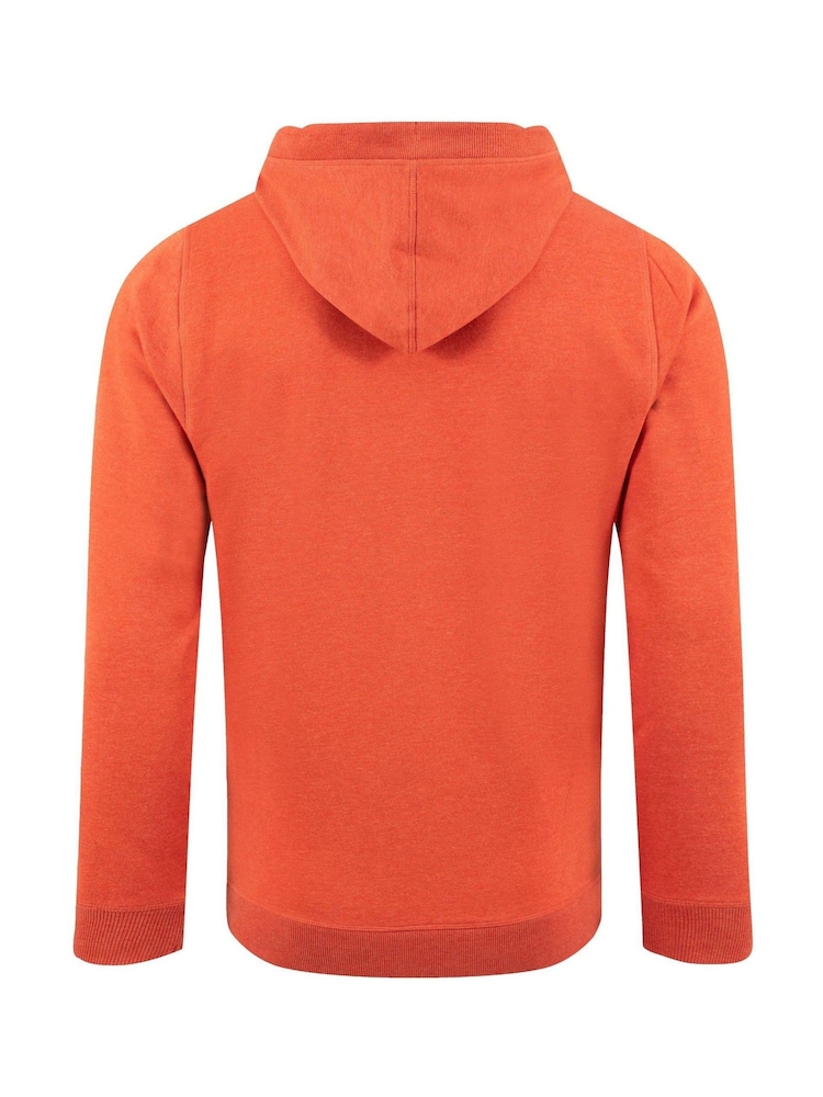 Weird Fish Orange Bryant Front Print Graphic Popover Hoodie - Image 6 of 6 Weird Fish Orange Bryant Front Print Graphic Popover Hoodie - Image 6 of 6