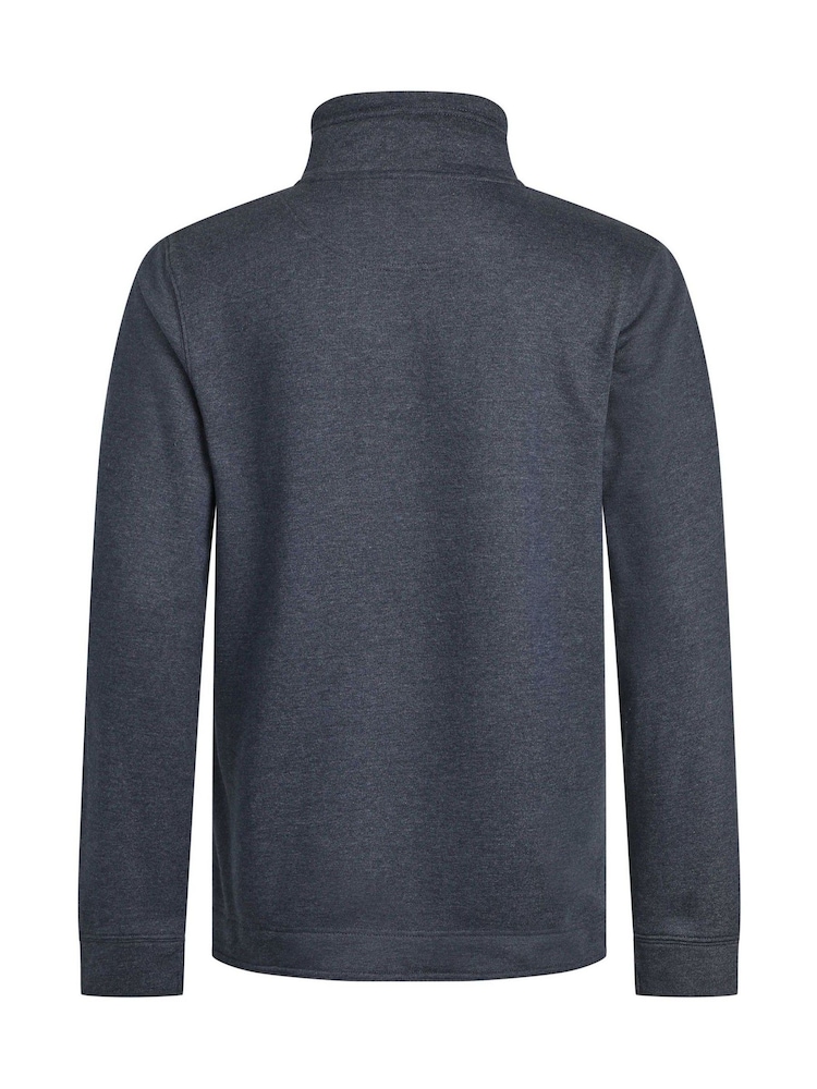 Weird Fish Blue Brampton 1/4 Zip Sweatshirt - Image 8 of 8 Weird Fish Blue Brampton 1/4 Zip Sweatshirt - Image 8 of 8