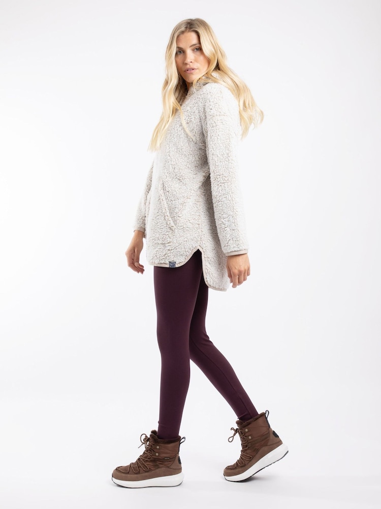 Weird Fish Cream Faye Cosy Longline Fleece Hoodie - Image 2 of 9 Weird Fish Cream Faye Cosy Longline Fleece Hoodie - Image 2 of 9