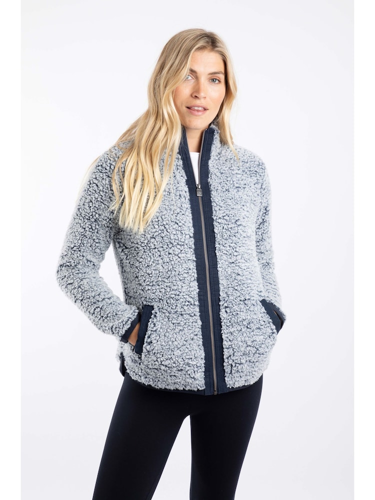 Weird Fish Blue Clove Cosy Full Zip Fleece - Image 1 of 8 Weird Fish Blue Clove Cosy Full Zip Fleece - Image 1 of 8