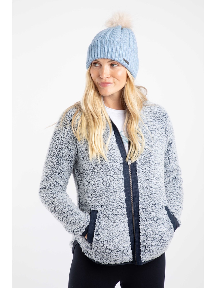 Weird Fish Blue Clove Cosy Full Zip Fleece - Image 2 of 8 Weird Fish Blue Clove Cosy Full Zip Fleece - Image 2 of 8