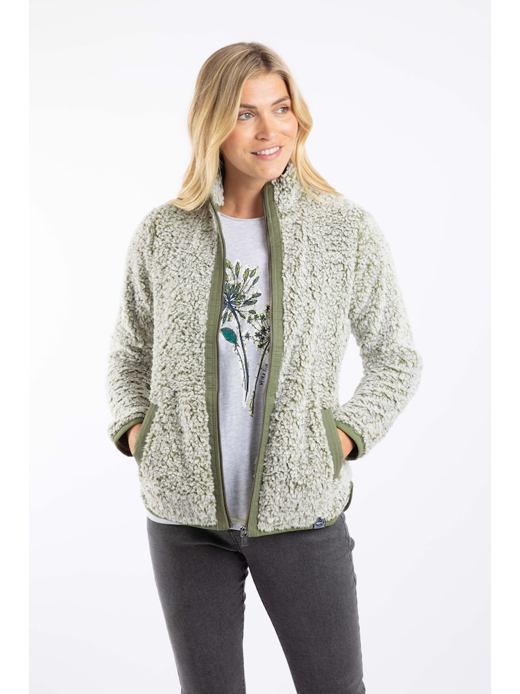 Weird Fish Green Clove Cosy Full Zip Fleece - Image 1 of 7 Weird Fish Green Clove Cosy Full Zip Fleece - Image 1 of 7