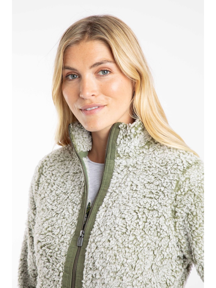 Weird Fish Green Clove Cosy Full Zip Fleece - Image 2 of 7 Weird Fish Green Clove Cosy Full Zip Fleece - Image 2 of 7