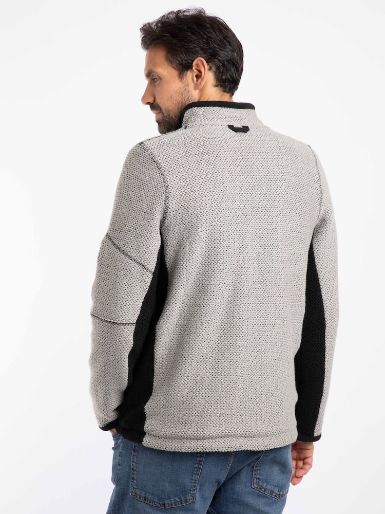 Weird Fish Grey Berhan Full Zip Lined Macaroni Fleece - Image 2 of 9 Weird Fish Grey Berhan Full Zip Lined Macaroni Fleece - Image 2 of 9