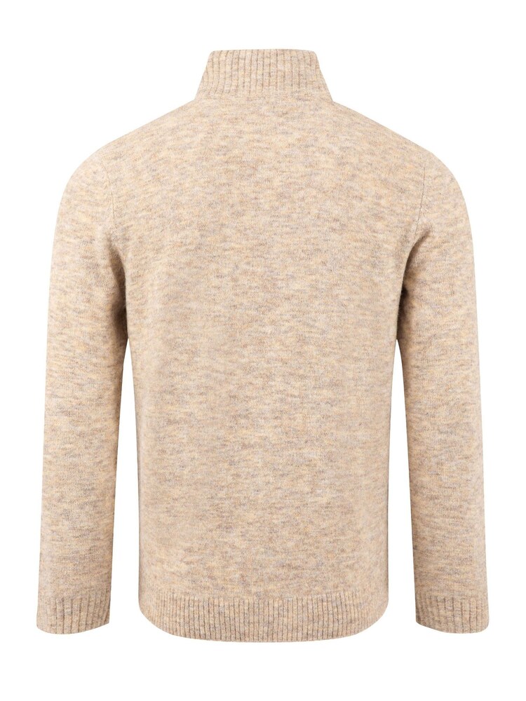 Weird Fish Cream Altwood 1/4 Zip Jumper - Image 6 of 6 Weird Fish Cream Altwood 1/4 Zip Jumper - Image 6 of 6