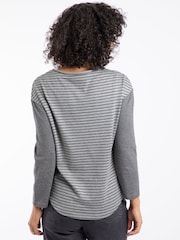 Weird Fish Grey Calfee Striped Long Sleeve T-Shirt - Image 2 of 7
