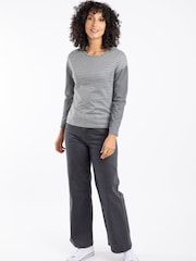 Weird Fish Grey Calfee Striped Long Sleeve T-Shirt - Image 3 of 7