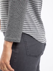 Weird Fish Grey Calfee Striped Long Sleeve T-Shirt - Image 4 of 7