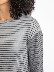 Weird Fish Grey Calfee Striped Long Sleeve T-Shirt - Image 5 of 7