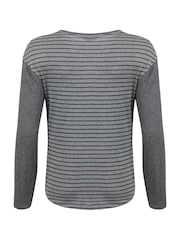 Weird Fish Grey Calfee Striped Long Sleeve T-Shirt - Image 7 of 7
