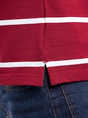 Rojo - Weird Fish Fabian Striped Pique Polo Shirt - Imagen 6 de 8
