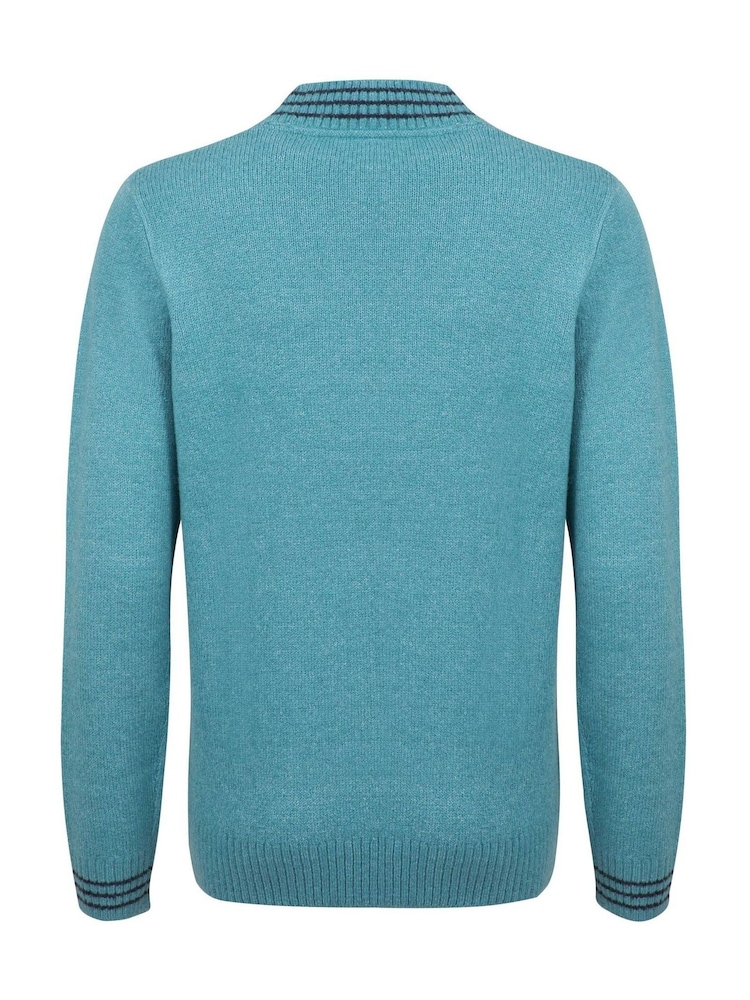 Weird Fish Blue Dawkins Tipped Jumper - Image 7 of 7 Weird Fish Blue Dawkins Tipped Jumper - Image 7 of 7