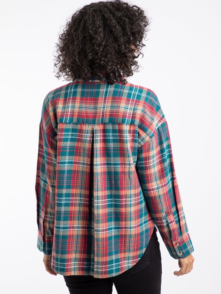Weird Fish Green Lynsky Brushed Check Shirt - Image 2 of 8 Weird Fish Green Lynsky Brushed Check Shirt - Image 2 of 8