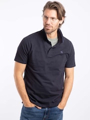 Weird Fish Blue Dylan Tipped Collar Polo Shirt - Image 1 of 7