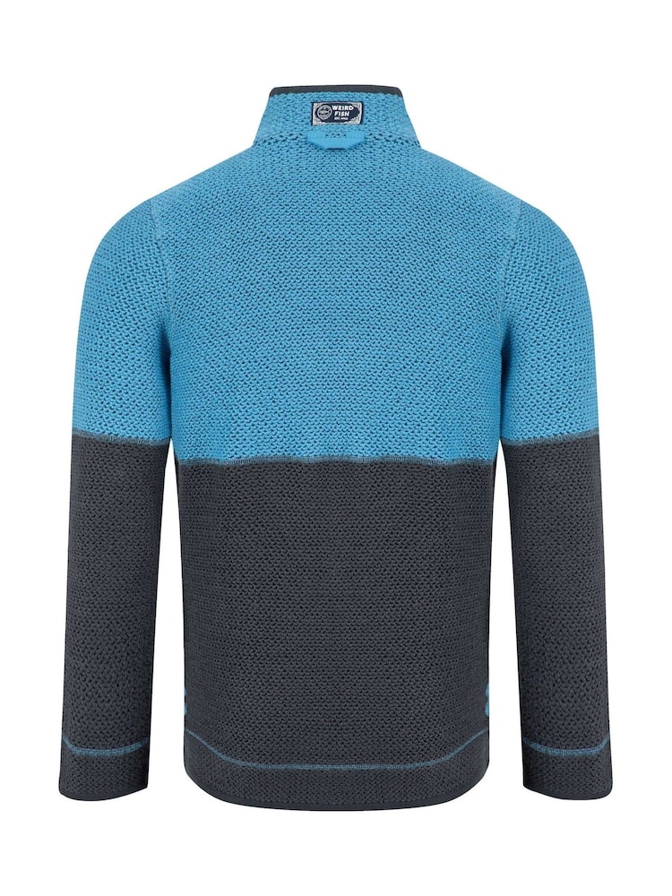أزرق - Weird Fish Kielder Quarter Zip Special Edition Macaroni Fleece - صورة 9 من 9 أزرق - Weird Fish Kielder Quarter Zip Special Edition Macaroni Fleece - صورة 9 من 9