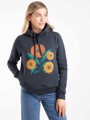 Weird Fish Blue Topaz Front Print Popover Hoodie - Image 3 of 6