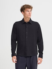 Casual Friday Black Soft Touch Brushed Shirt - Image 1 of 8