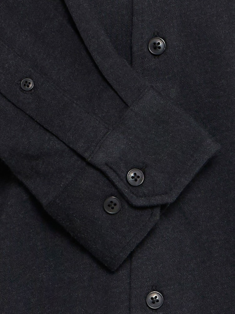 Casual Friday Black Soft Touch Brushed Shirt - Image 8 of 8