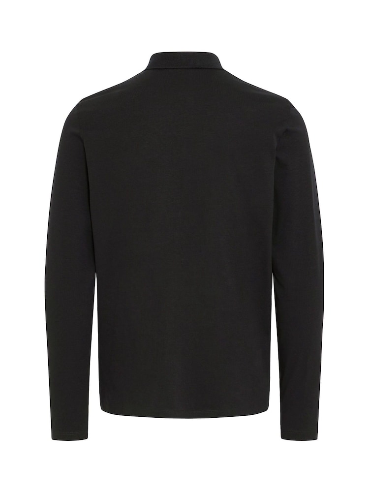 Casual Friday Black CFNILSON Jersey Long Sleeve Polo Shirt - Image 8 of 8 Casual Friday Black CFNILSON Jersey Long Sleeve Polo Shirt - Image 8 of 8