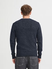 Casual Friday Blue CFANTE Melange Wool Mix Knitted Jumper - Image 2 of 8