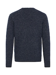 Casual Friday Blue CFANTE Melange Wool Mix Knitted Jumper - Image 7 of 8