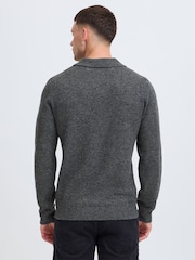 Blend Grey Open Neck Knit Jumper - Image 2 of 5