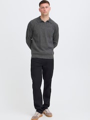 Blend Grey Open Neck Knit Jumper - Image 3 of 5