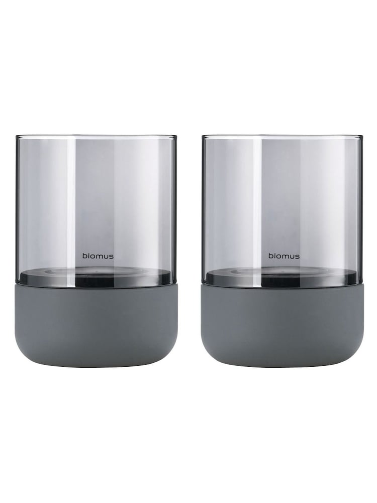 blomus Steel Grey Small CALMA Tealight Holder Set 2 Piece - Image 3 of 3 blomus Steel Grey Small CALMA Tealight Holder Set 2 Piece - Image 3 of 3
