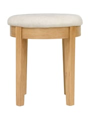 Cotswold Company Natural Winchcombe Oiled Oak Dressing Table Stool - Image 1 of 2