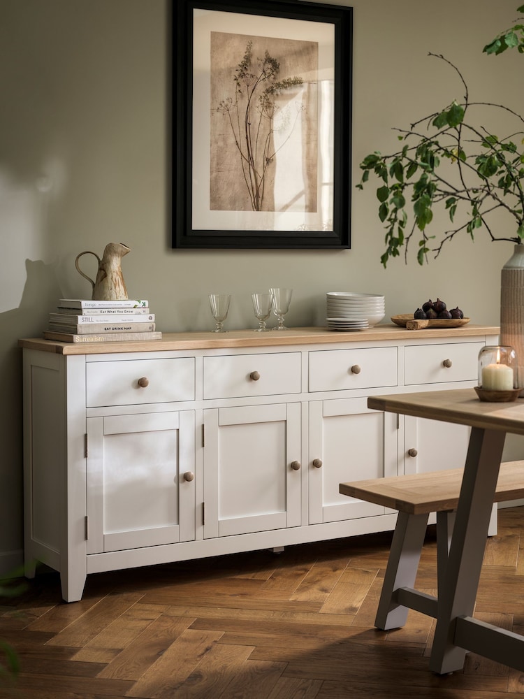 Cotswold Company Pure White Chester Extra Large Sideboard - Image 1 of 9 Cotswold Company Pure White Chester Extra Large Sideboard - Image 1 of 9