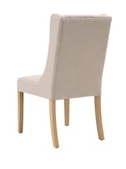 Cotswold Company Stone Linen Foxglove Winged Buttoned Chair - Image 2 of 2