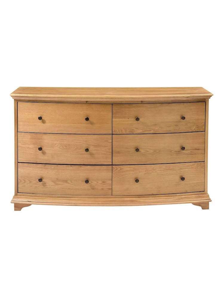 Cotswold Company Natural Winchcombe Oiled Oak 6 Drawer Wide Chest - Image 2 of 6 Cotswold Company Natural Winchcombe Oiled Oak 6 Drawer Wide Chest - Image 2 of 6