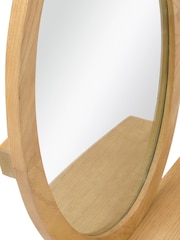 Cotswold Company Natural Winchcombe Oiled Oak Vanity Mirror - Image 3 of 4