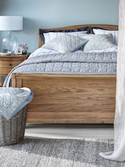 Cotswold Company Natural Winchcombe Oiled Oak Sleigh Bed - Image 1 of 6