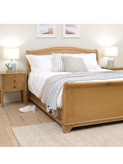 Cotswold Company Natural Winchcombe Oiled Oak Sleigh Bed - Image 2 of 6