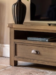 Gallery Home Natural Milton Solid Oak Media Unit - Image 3 of 9