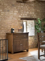 Gallery Home Natural Milton Sold Oak 2 Door 1 Drawer Sideboard - Image 1 of 9