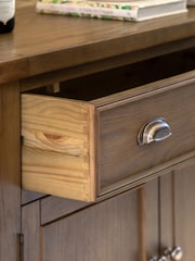 Gallery Home Natural Milton Sold Oak 2 Door 1 Drawer Sideboard - Image 2 of 9